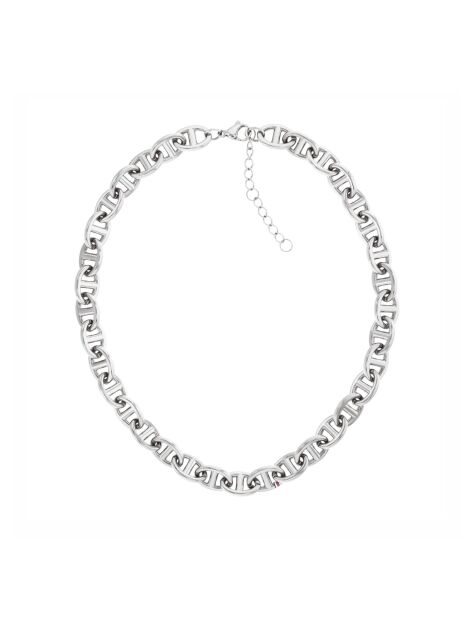 Silver Stainless Steel Mariner Chain-Link Necklace  Women
