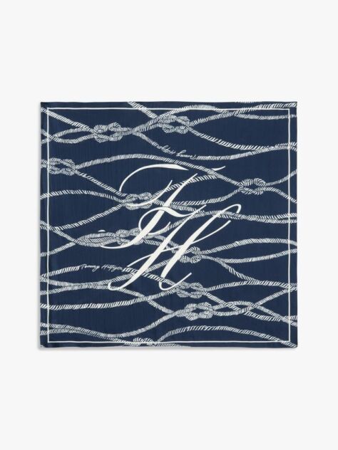 Multi Logo Pure Silk Square Scarf  Women