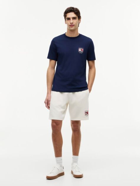 Μπλε T-Shirt Με Wavy Σημαία  Άνδρες