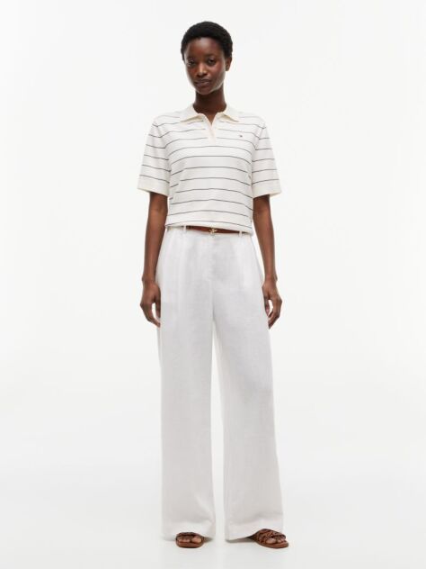 Multi Boxy Fit Jersey Polo Shirt  Women