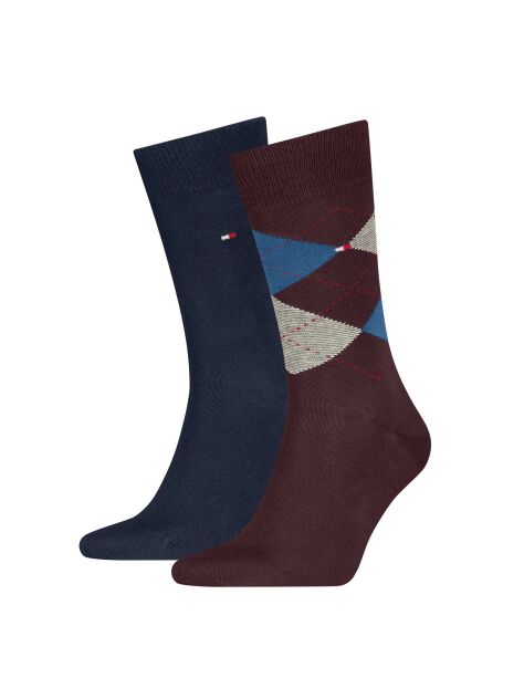 Multi 2-Pack Check Socks  Men