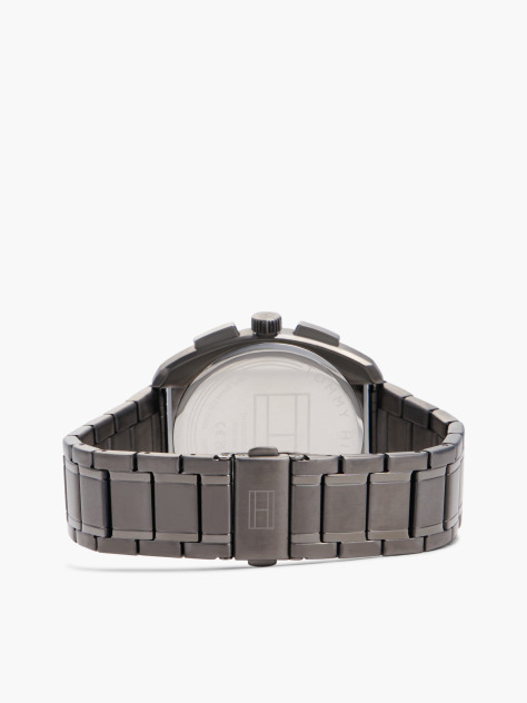 Grey Navy Dial Brown Leather Strap Watch  Men