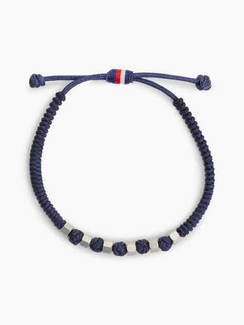 Blue Black Adjustable Sliding Knot Bracelet  Men