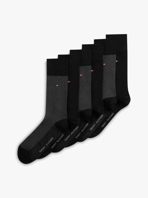 Black Tommy Hilfiger Men's Classic Socks 6 Pack  Men