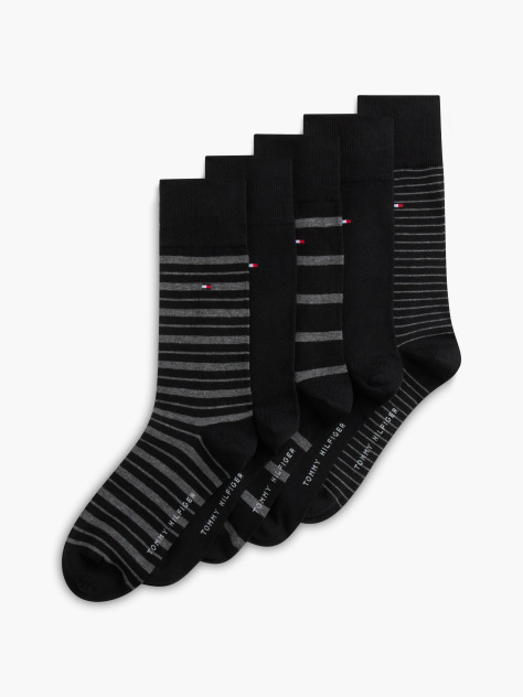 Black Tommy Hilfiger Men's Classic Socks 5 Pack  Men