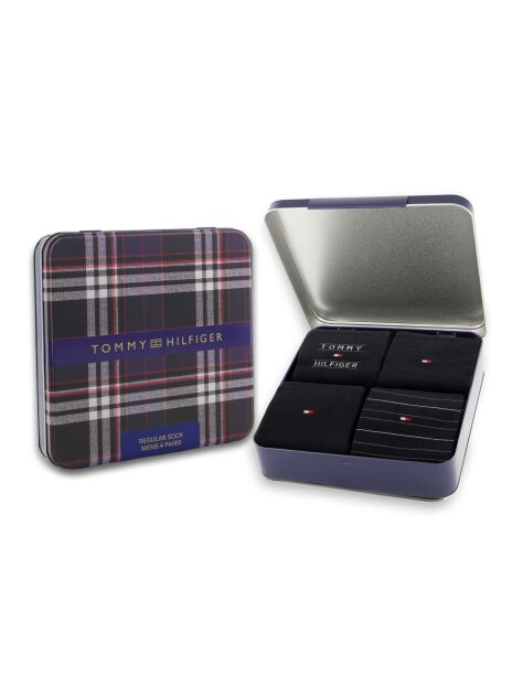 Black Tommy Hilfiger Men's Classic Socks 4 Pack  Men