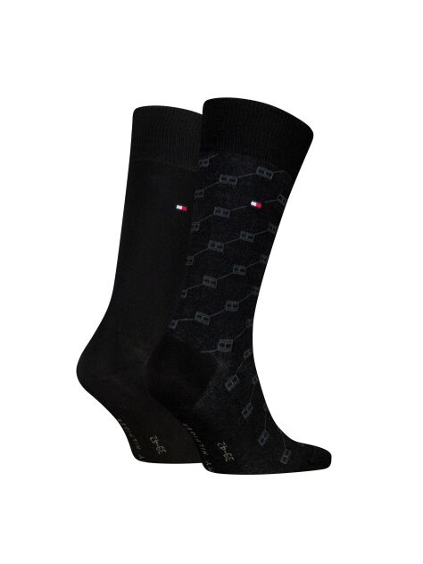 Black Tommy Hilfiger Men's Classic Socks 2 Pack  Men