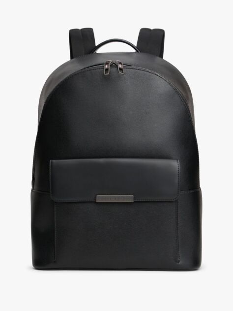 Black TH Business Leather Backpack  Men