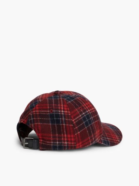 Multi Wool Blend Logo Check Baseball Cap  Men