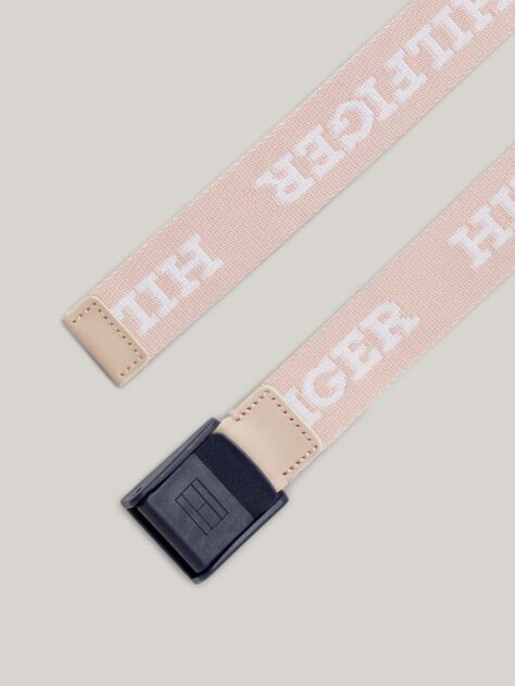 Ροζ Essential Υφασμάτινη Ζώνη Με Λογότυπο Hilfiger Monotype  Παιδί Unisex