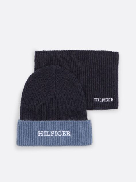Μπλε Hilfiger Monotype Σετ Σκούφος Και Snood  Παιδί Unisex