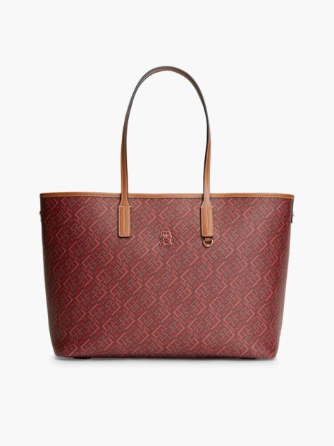 Red TH Monoplay Tote Bag With Leather  Women