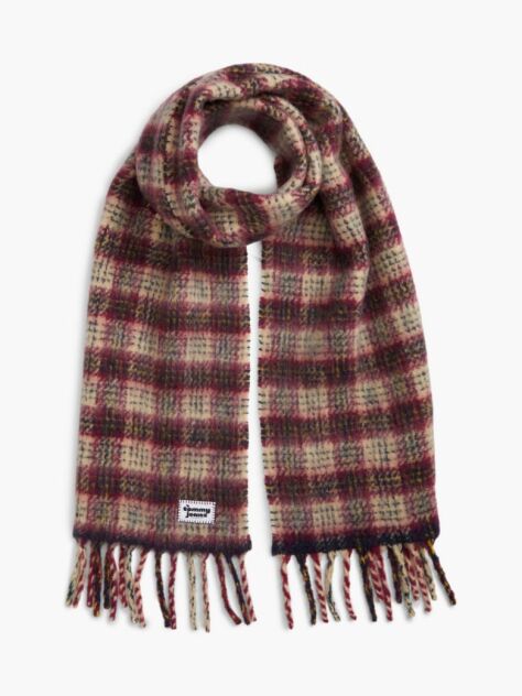 Multi Wool Blend Logo Fringe Scarf  Women