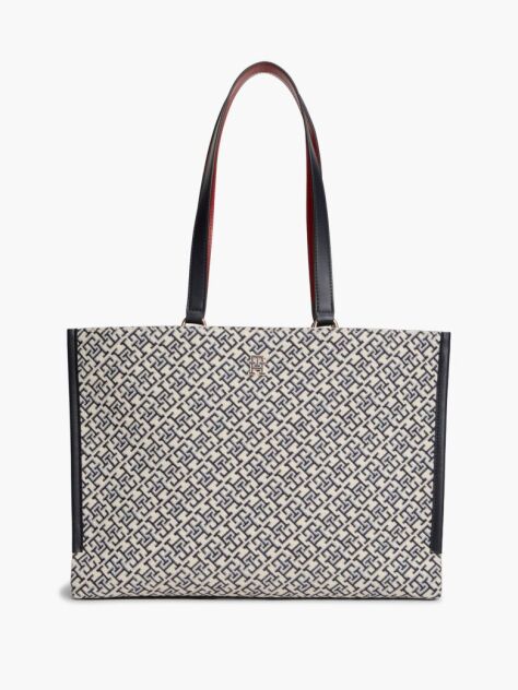 Blue TH Monogram Jacquard Tote Bag  Women