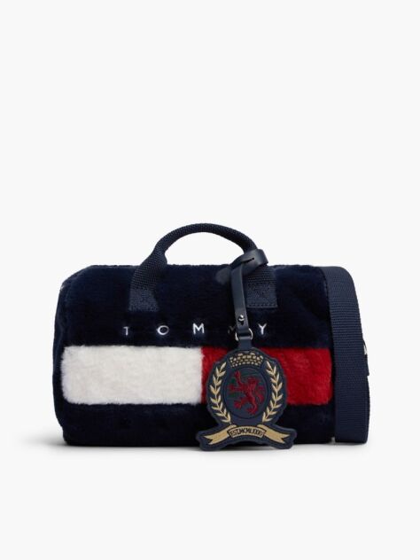 Blue Archive Logo Faux Fur Duffel Bag  Women