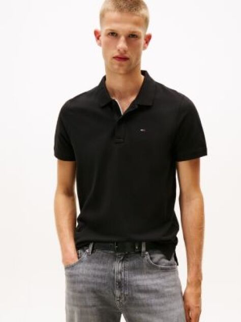 Black Flag Patch Slim Fit Polo Shirt  Men