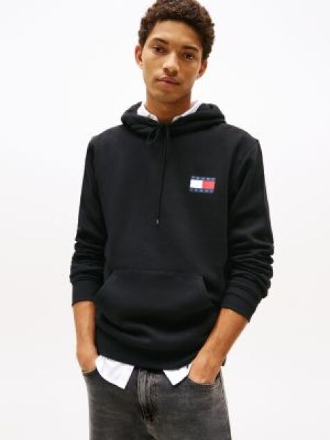 Μαύρο Hoody Με Λογότυπο  Άνδρες