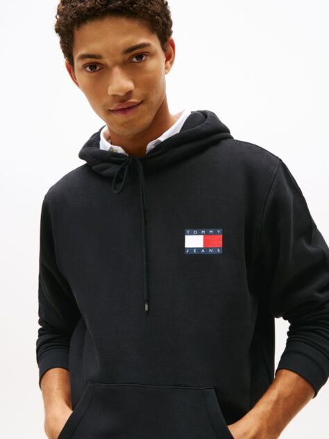 Μαύρο Hoody Με Λογότυπο  Άνδρες