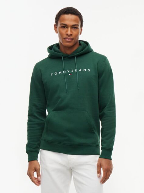 Πράσινο Hoody Σε Κανονική Γραμμή Με Λογότυπο  Άνδρες