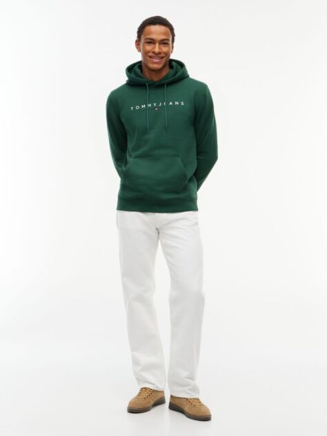 Πράσινο Hoody Σε Κανονική Γραμμή Με Λογότυπο  Άνδρες