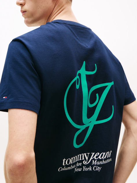 Blue Back Logo Patch Pocket T-Shirt  Men