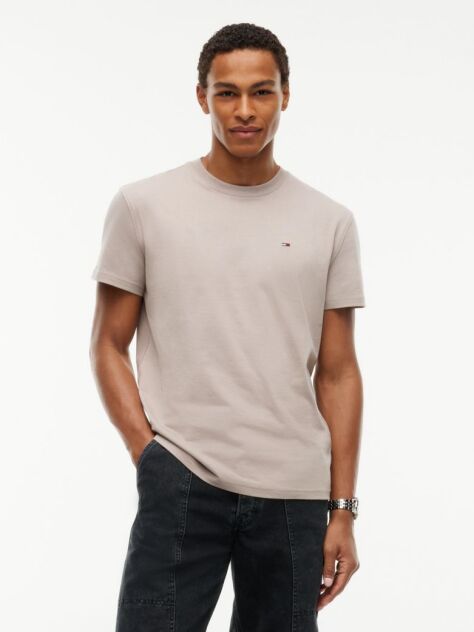 Brown Tommy Flag Crew Neck T-Shirt  Men