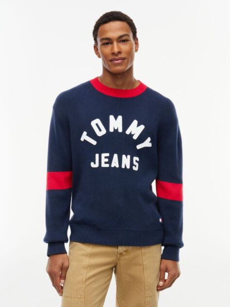 Blue Classic Logo Appliqué Jumper  Men