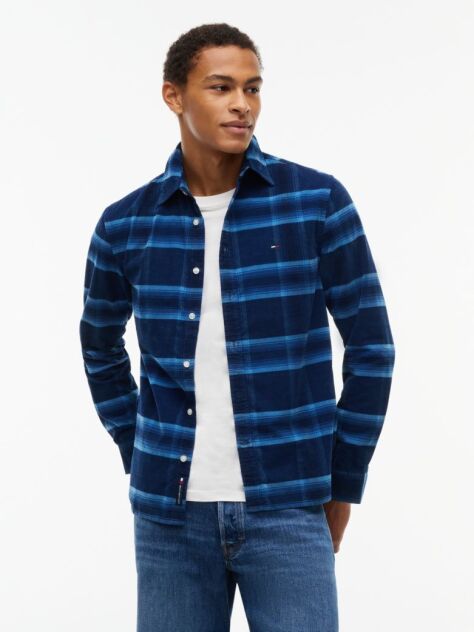 Multi Regular Fit Pattern Dobby Corduroy Shirt  Men