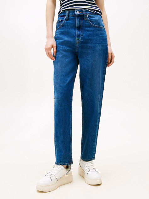 Denim Ψηλόμεσο Mom Τζιν Σε Tapered Γραμμή  Γυναίκες