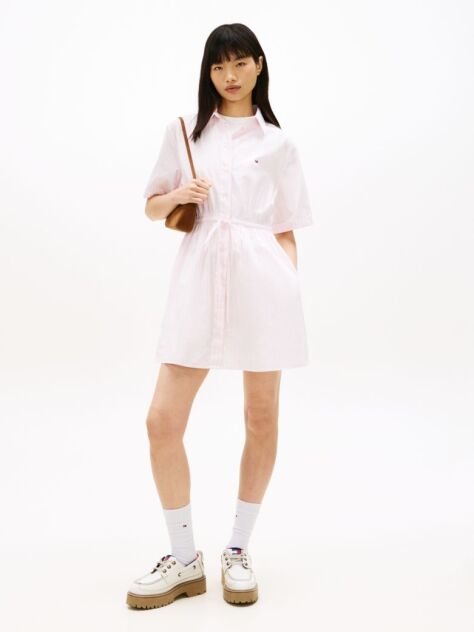 Multi Stripe Relaxed Mini Shirt Dress  Women