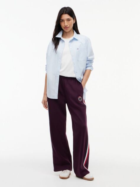 Purple Global Stripe Crest Joggers  Women