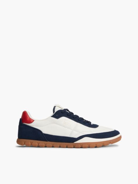 Multi Leather Mixed Texture Low Profile Sneakers  Men