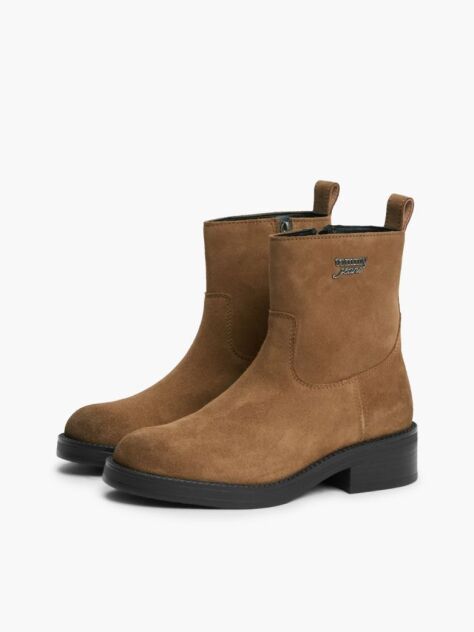 Khaki Suede Soft Outsole Chelsea Boots  Women