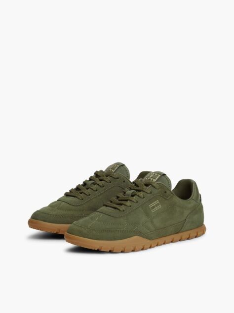 Green Suede Cleat Low Profile Sneakers  Women