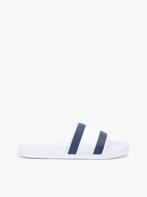 Άσπρο Slides Με Branded Λουράκι  Άνδρες