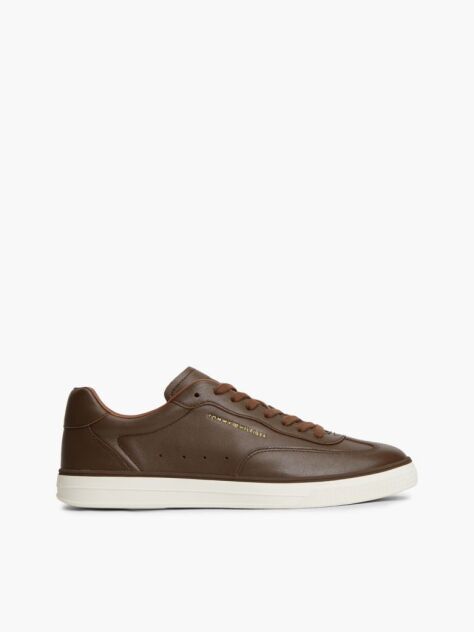 Brown New York Label Luxe Leather Sneakers  Men