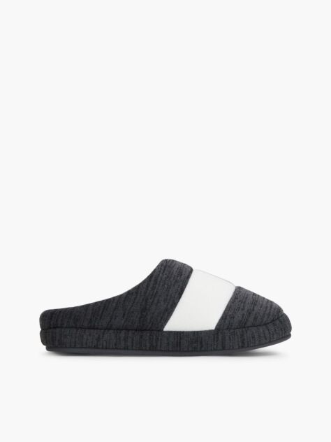 Grey Colour-Blocked Flag Slippers  Men