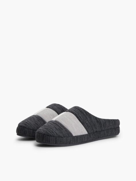 Grey Colour-Blocked Flag Slippers  Men
