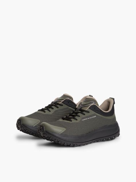 Green Outdoor Jacquard Knit Sneakers  Men