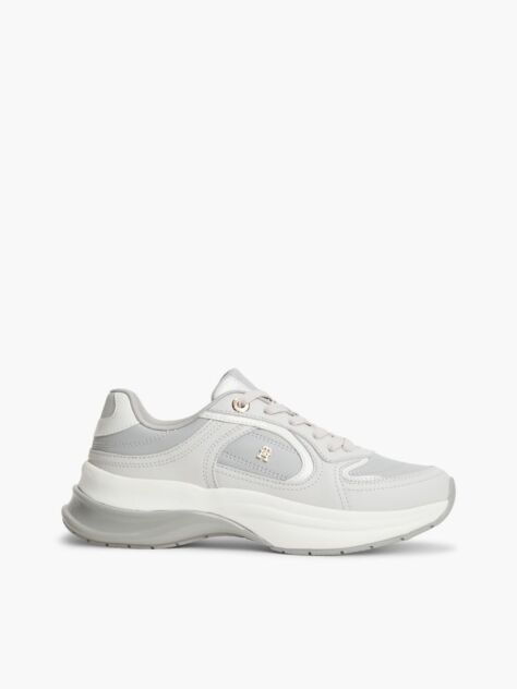 Γκρι Δερμάτινα Sneakers Με Μονόγραμμα TH  Γυναίκες