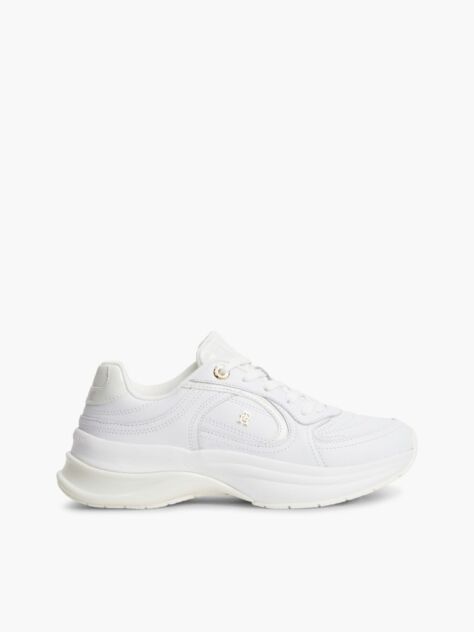 Άσπρο Δερμάτινα Sneakers Με Μονόγραμμα TH  Γυναίκες