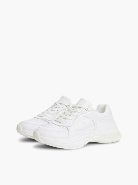 Άσπρο Δερμάτινα Sneakers Με Μονόγραμμα TH  Γυναίκες