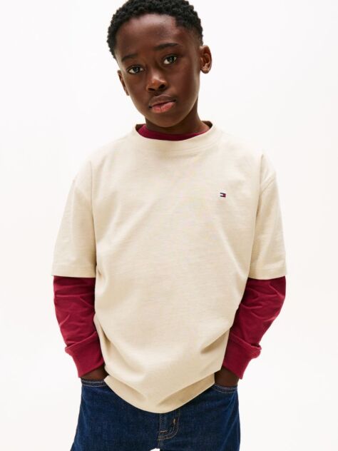 Beige Washed Faded Graphic T-Shirt  Boys