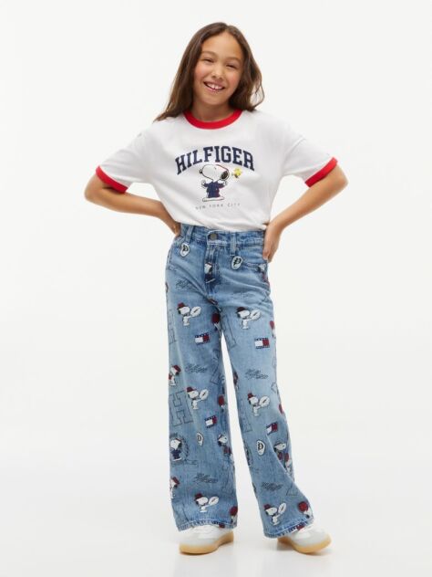 Denim Peanuts®  Ψηλόμεσο Φαρδύ Τζιν  Κορίτσια