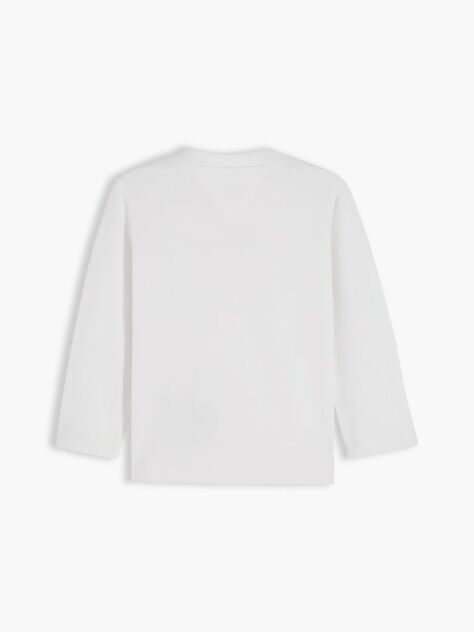 Άσπρο Μακρυμάνικο T-Shirt Με Λογότυπο  Βρεφικά