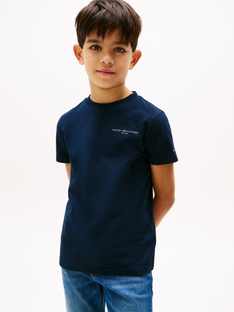 Μπλε T-Shirt Με Λογότυπο Και Κλασική Λαιμόκοψη  Παιδί Unisex