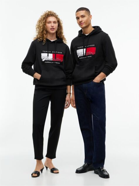 Μαύρο TH x Cadillac Formula 1® Team Hoody Με Σημαία  Unisex
