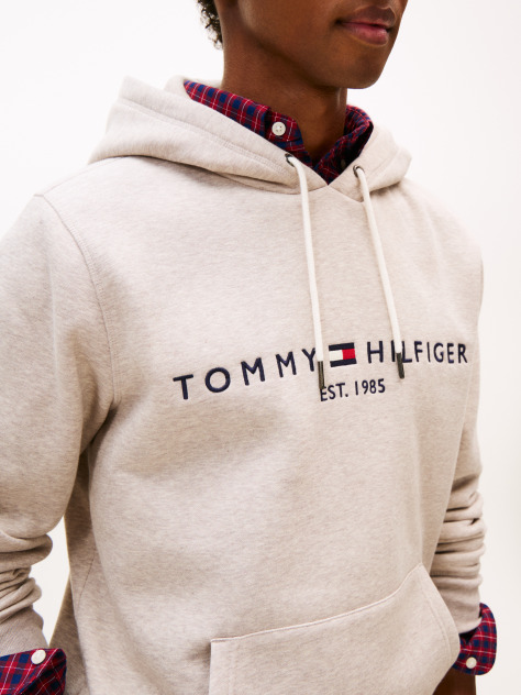 Μπεζ Flex Hoody Με Λογότυπο  Άνδρες