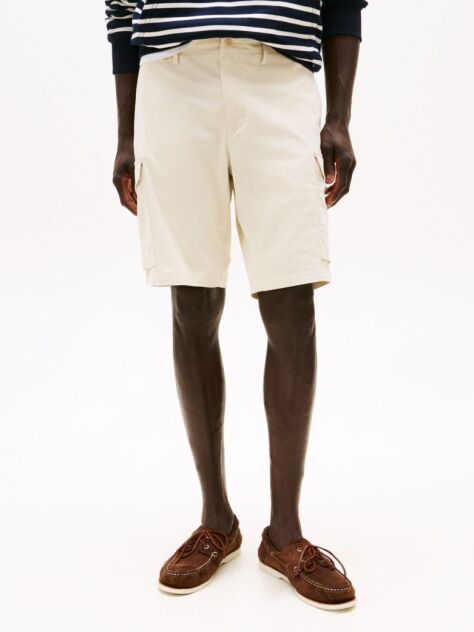 White 1985 Essential Harlem Relaxed Cargo Bermuda Shorts  Men