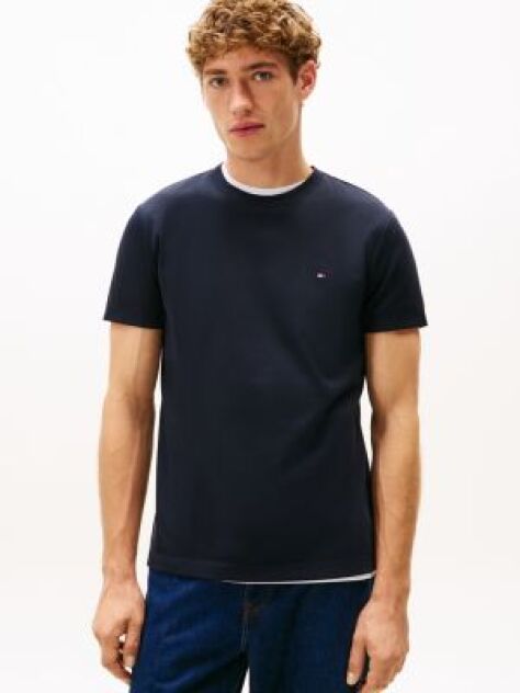 Μπλε Slim T-Shirt Με Κεντητό Σημαιάκι  Άνδρες